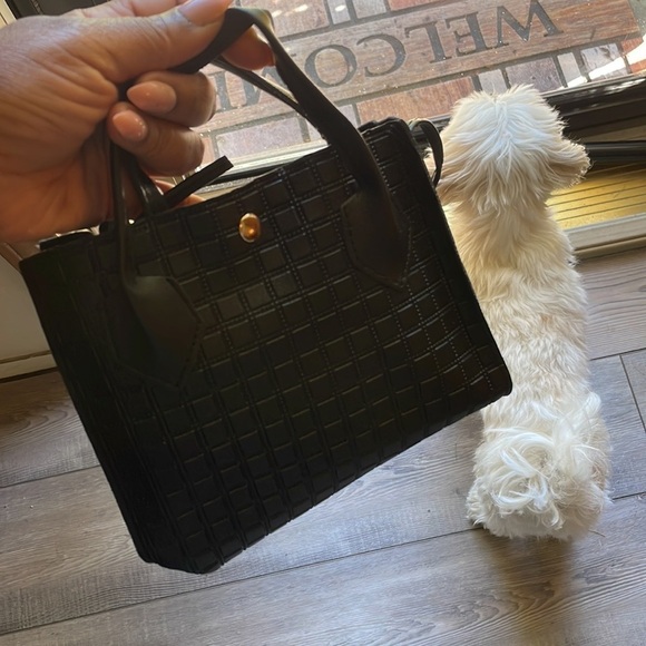 NWT Black Pattern Mini Handbag - Picture 10 of 15